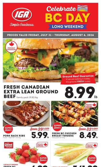 IGA Simple Goodness Flyer - July 31, 2026 - August 06, 2026.