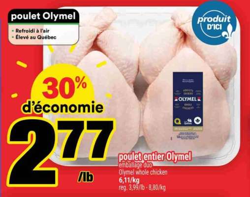 poulet entier Olymel