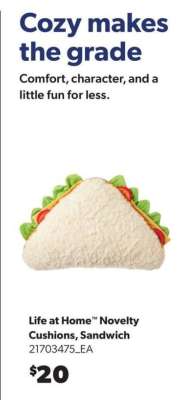 Life at Home™ Novelty Cushions, Sandwich