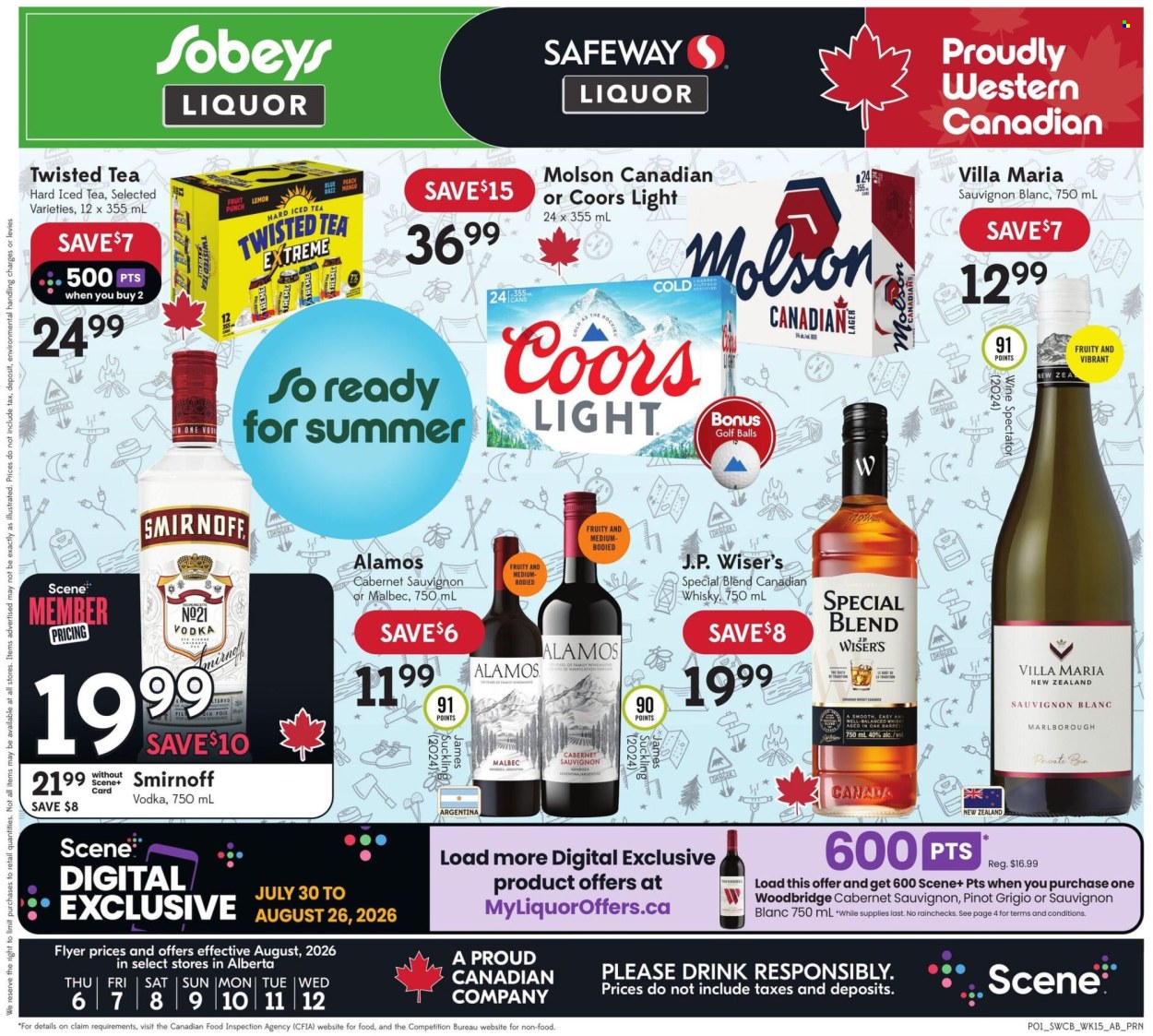 Sobeys Liquor flyer - August 06, 2026 - August 12, 2026. Page 1