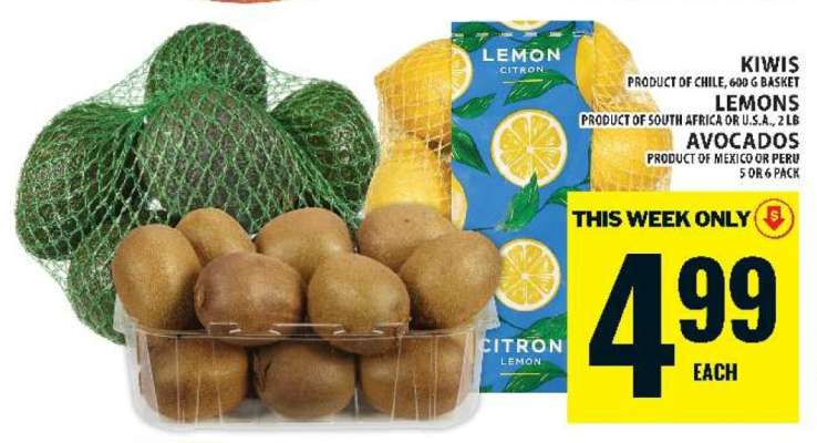 Kiwis, Lemons, Avocados