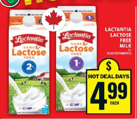 LACTANTIA LACTOSE FREE MILK