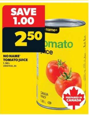 No Name Tomato Juice