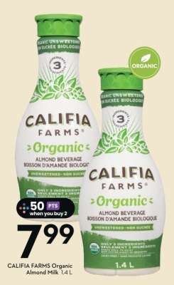 CALIFIA FARMS Organic Almond Milk 1.4 L