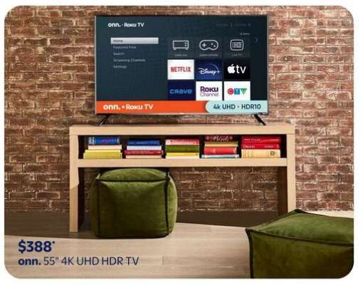onn. 55" 4K UHD HDR TV