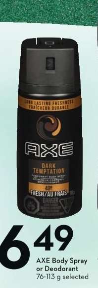 AXE Body Spray or Deodorant