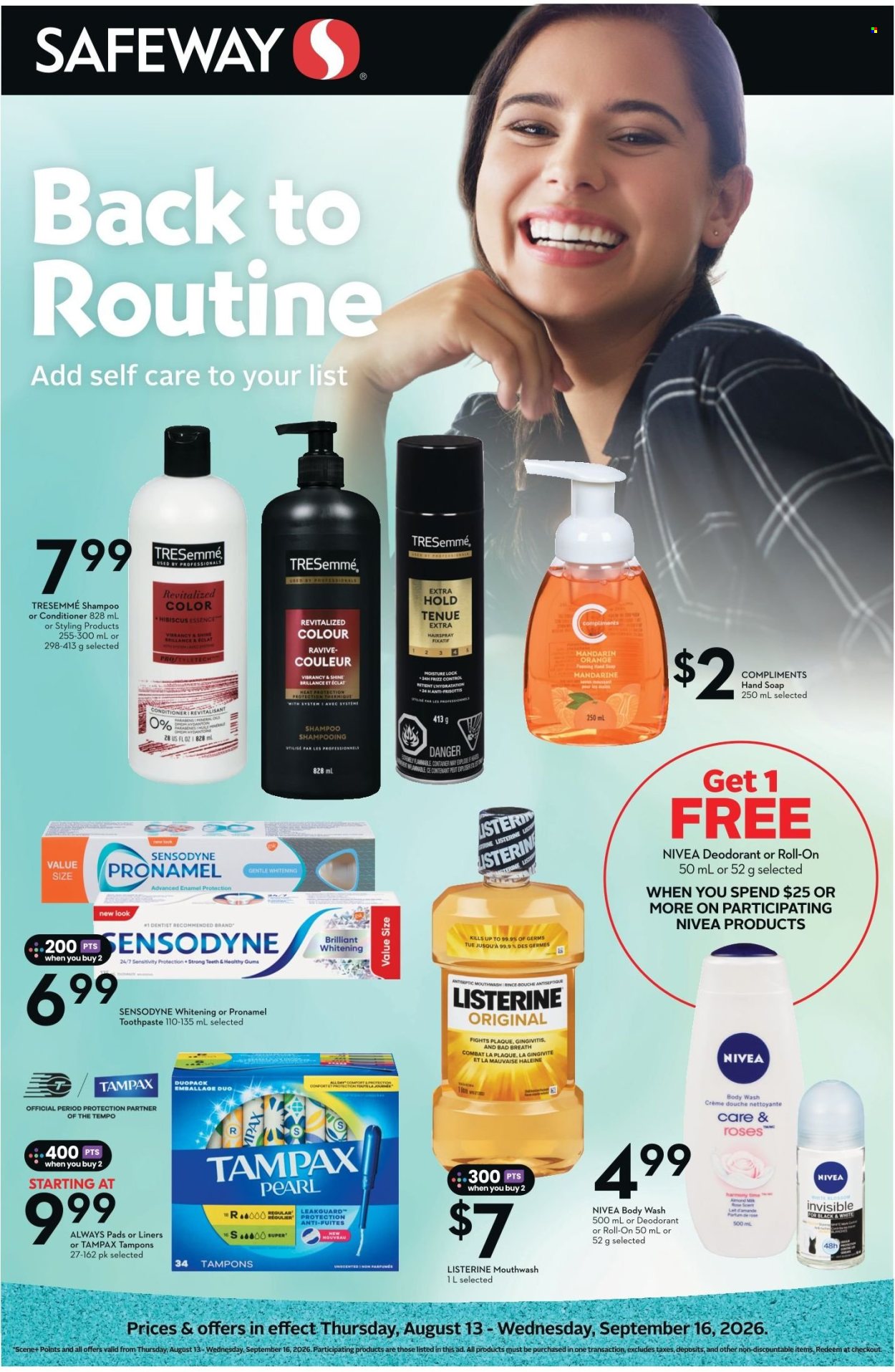 Safeway flyer - August 13, 2026 - September 16, 2026. Page 1