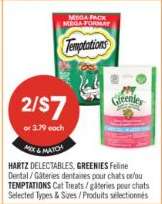 HARTZ DELECTABLES, GREENIES Feline Dental / TEMPTATIONS Cat Treats