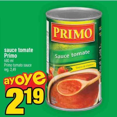 SAUCE TOMATE PRIMO