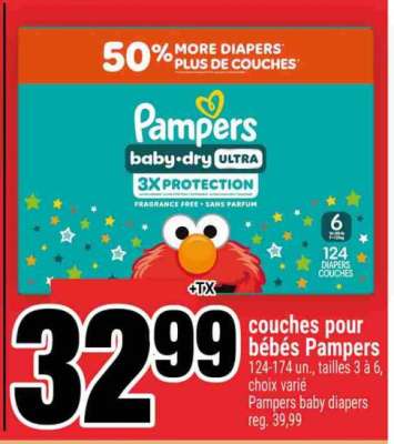 couches pour bébés Pampers