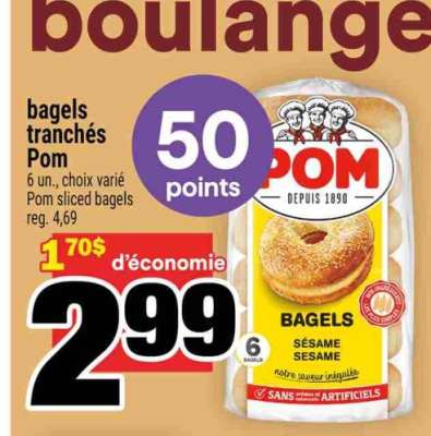 BAGELS TRANCHÉS POM