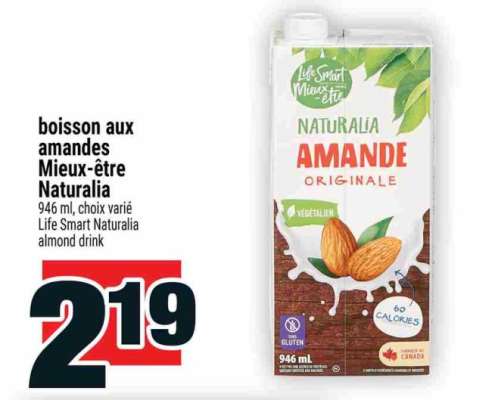 BOISSON AUX AMANDES MIEUX-ÊTRE NATURALIA