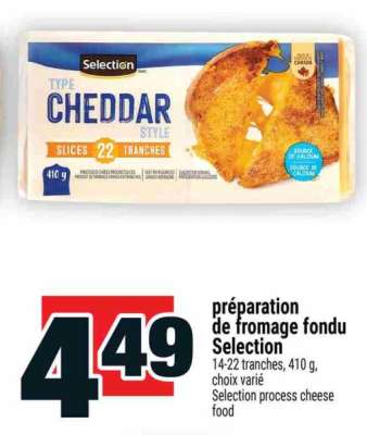PRÉPARATION DE FROMAGE FONDU SELECTION