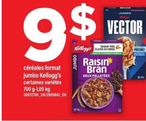Céréales format jumbo Kellogg's