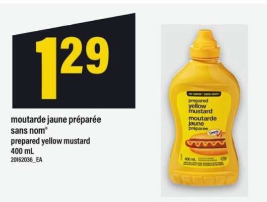 moutarde jaune préparée sans nom