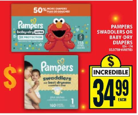 Pampers Swaddlers or Baby-Dry Diapers