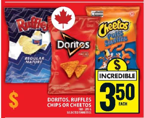 Doritos, Ruffles Chips or Cheetos