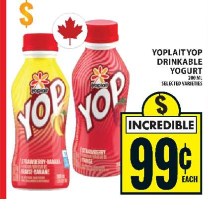 Yoplait Yop Drinkable Yogurt