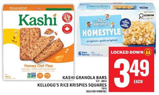 Kashi Granola Bars / Kellogg's Rice Krispies Squares