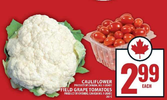 Cauliflower and Field Grape Tomatoes