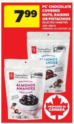 PC Chocolate Covered Nuts, Raisins or Pistachios
