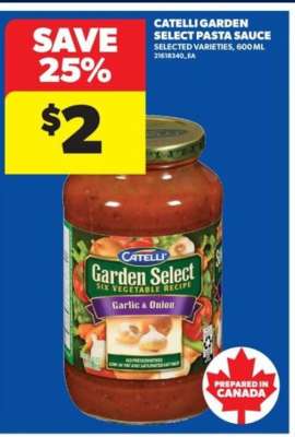 CATELLI GARDEN SELECT PASTA SAUCE