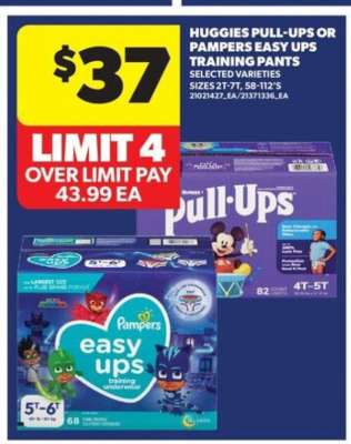 Huggies Pull-Ups or Pampers Easy Ups Training Pants