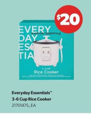 Everyday Essentials 3-6 Cup Rice Cooker