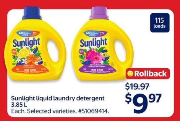 Sunlight liquid laundry detergent 3.85 L