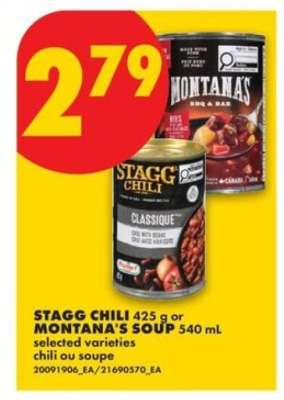 STAGG CHILI 425 g or MONTANA'S SOUP 540 ml