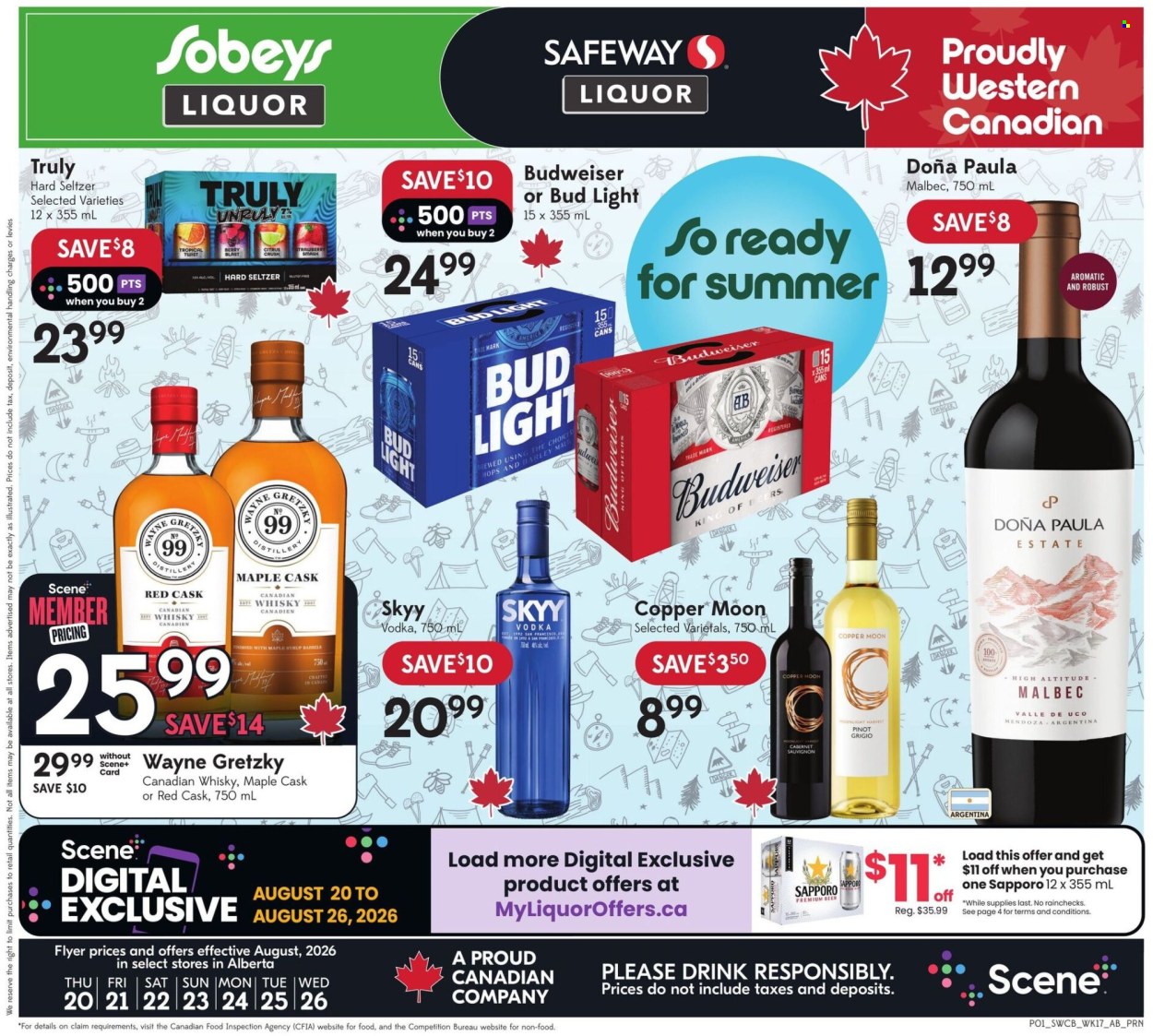 Sobeys Liquor flyer - August 20, 2026 - August 26, 2026. Page 1