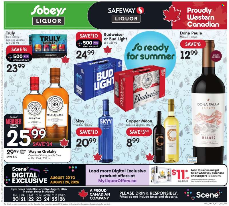 Sobeys Liquor Flyer - August 20, 2026 - August 26, 2026.