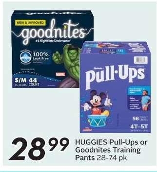 Huggies Pull-Ups or Goodnites Training Pants