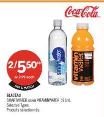 GLACÉAU SMARTWATER or/ou VITAMINWATER 591mL