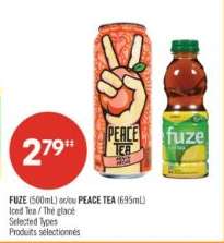 FUZE (500mL) or/ou PEACE TEA (695mL)