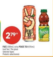 FUZE (500mL) or/ou PEACE TEA (695mL)
