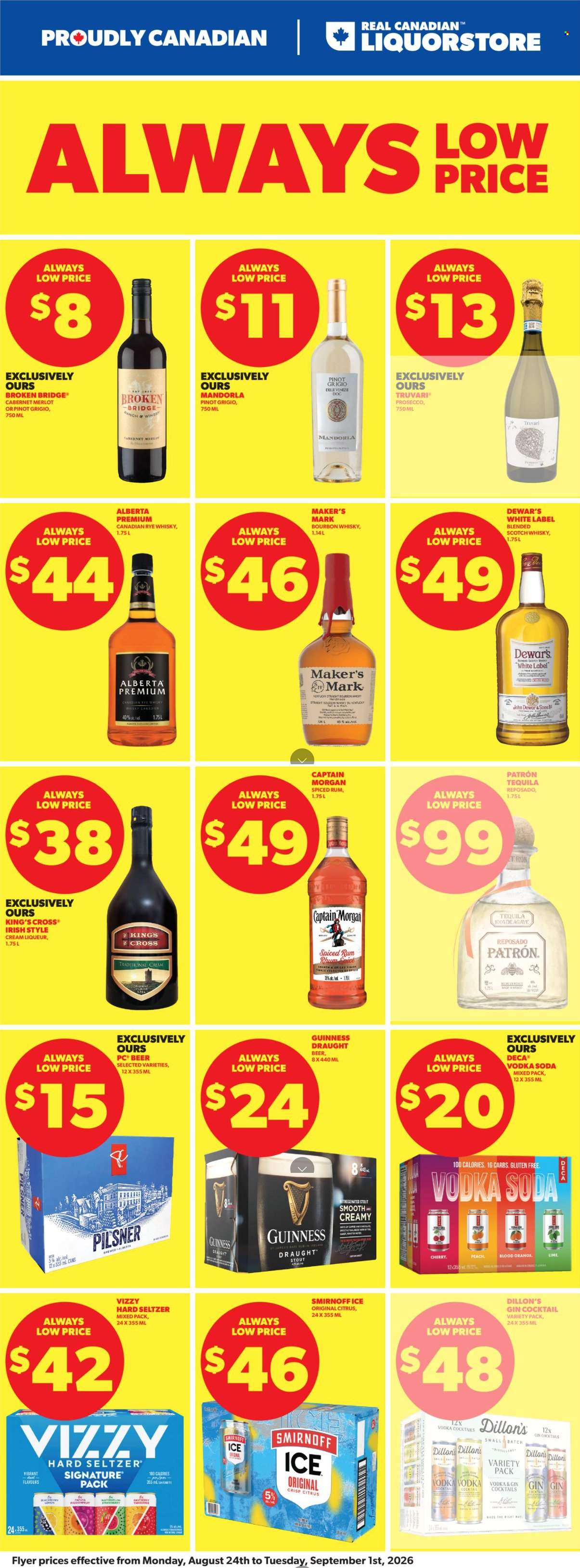 Real Canadian Liquorstore flyer - August 24, 2026 - September 01, 2026. Page 1