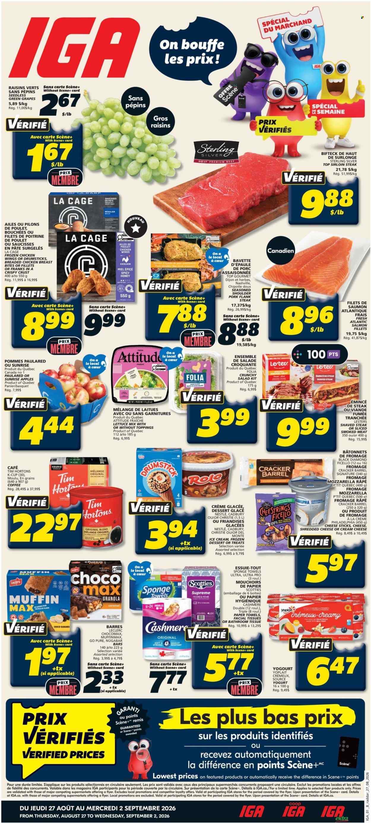IGA flyer - August 27, 2026 - September 02, 2026. Page 1
