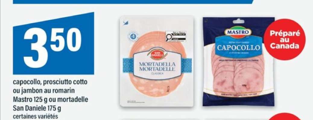 Capocollo, Prosciutto Cotto ou Jambon au Romarin