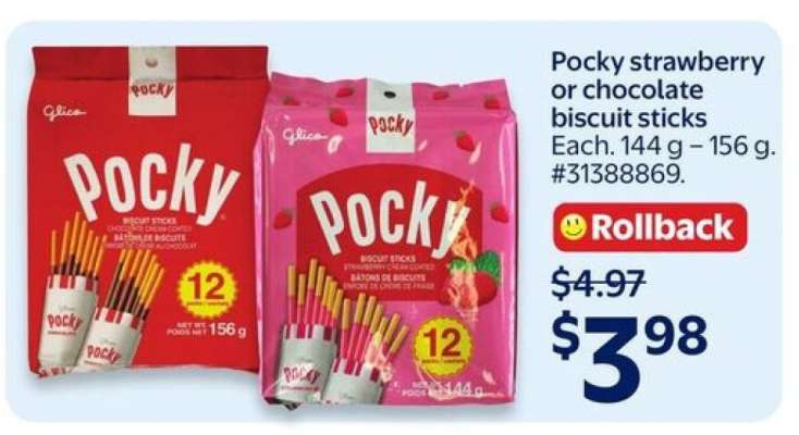 Pocky Strawberry or Chocolate Biscuit Sticks
