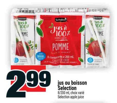 jus ou boisson Selection