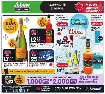 Sobeys Liquor Flyer - September 03, 2026 - September 09, 2026.
