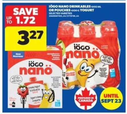 IÖGO Nano Drinkables or Pouches