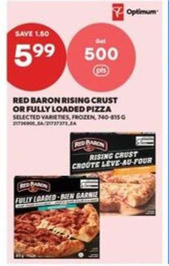 Red Baron Rising Crust or Fully Loaded Pizza