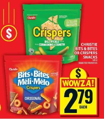 CHRISTIE BITS & BITES OR CRISPERS SNACKS