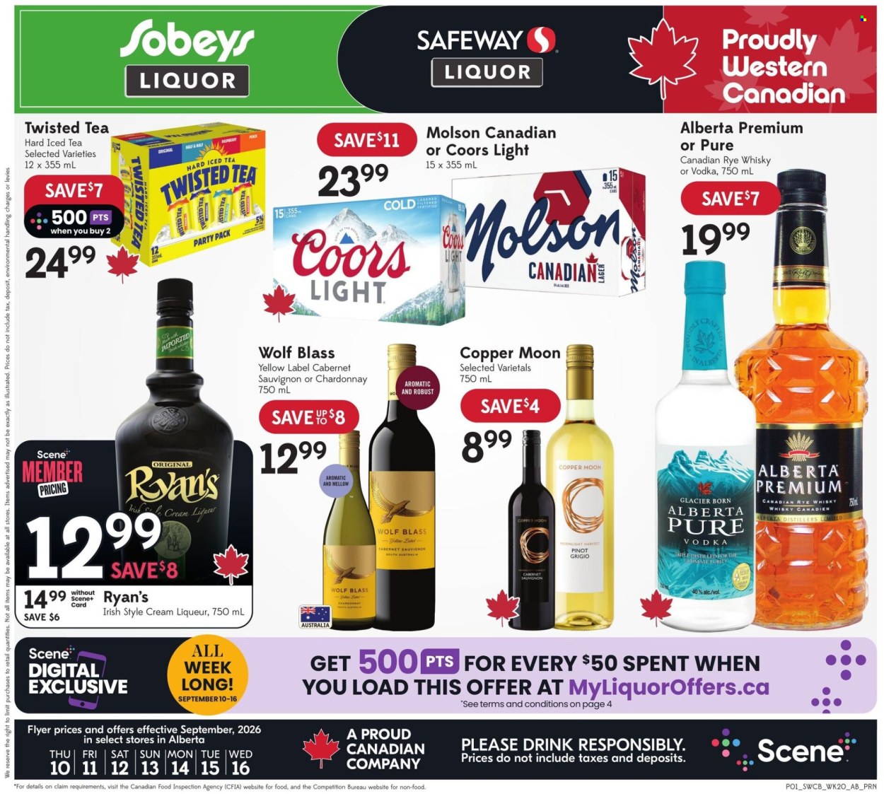Sobeys Liquor flyer - September 10, 2026 - September 16, 2026. Page 1