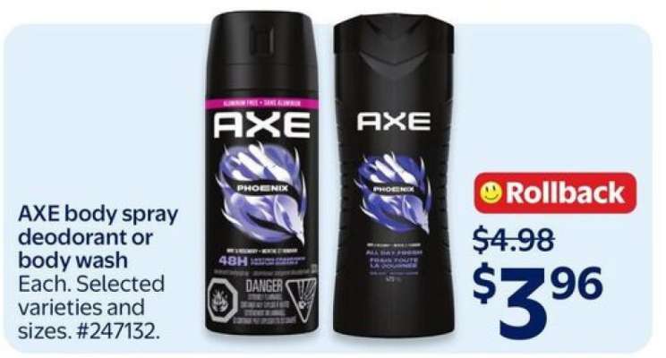 AXE Body Spray, Deodorant or Body Wash