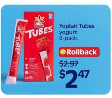 Yoplait Tubes Yogurt