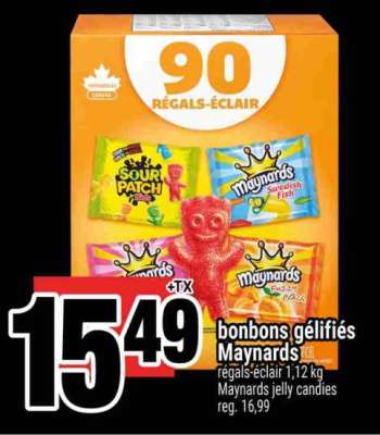 bonbons gélifiés Maynards