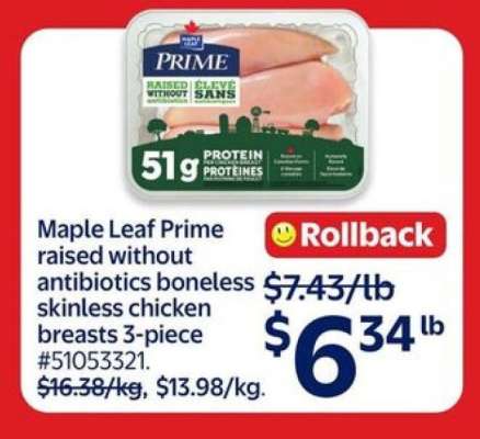 MAPLE LEAF PRIME CHICKEN BREASTS
